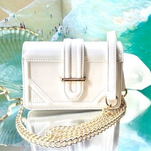 Mini white crossbody